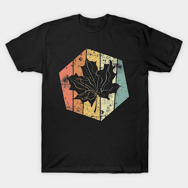 Autumn Maple Leaf Vintage T-Shirt by Teeladen